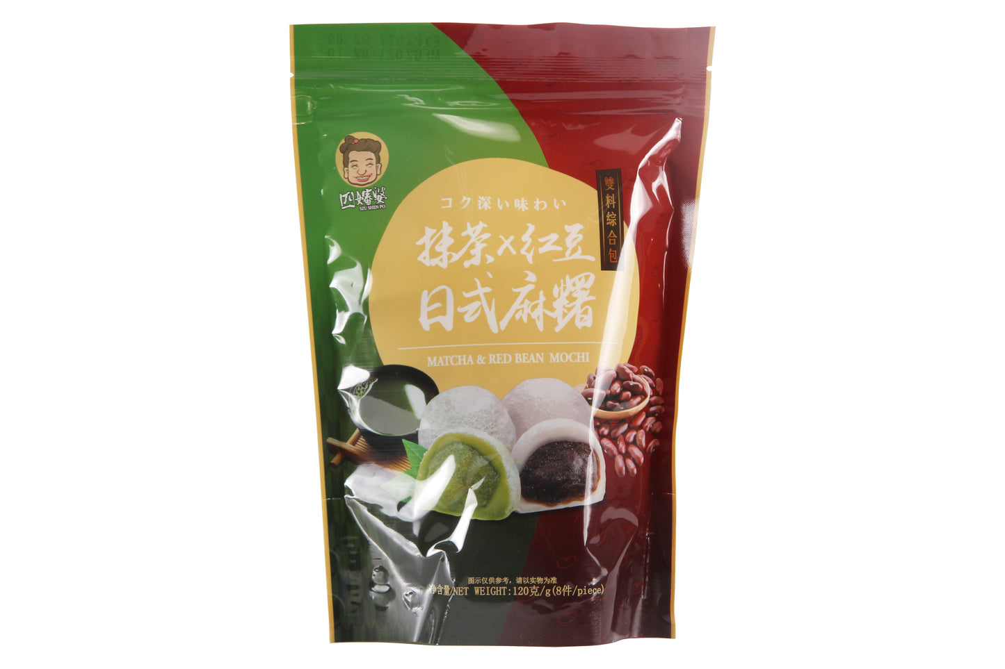 SZU SHEN PO matcha és vörösbab ízű mochi 120g