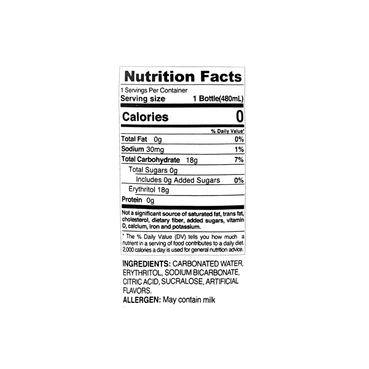 Kínai Genki Forest Fehér őszibarack Szénsavas víz(cukormentes) 480ml