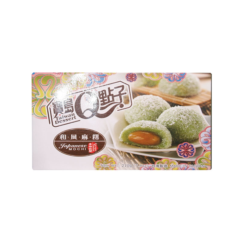 Q brand Idea japán stílusú mochi (kókuszos pandan) 210g