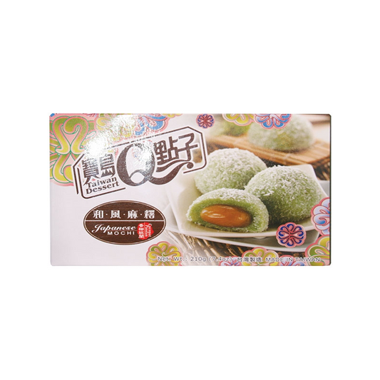 Q brand Idea japán stílusú mochi (kókuszos pandan) 210g