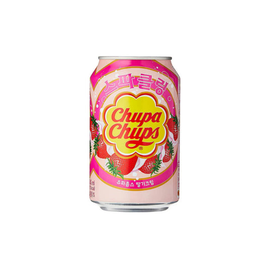 Chupa Chups Strawberry and Cream Soda Drink 345ml