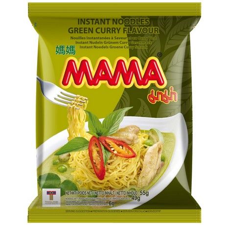 MAMA instant tészta zöld curry 55g