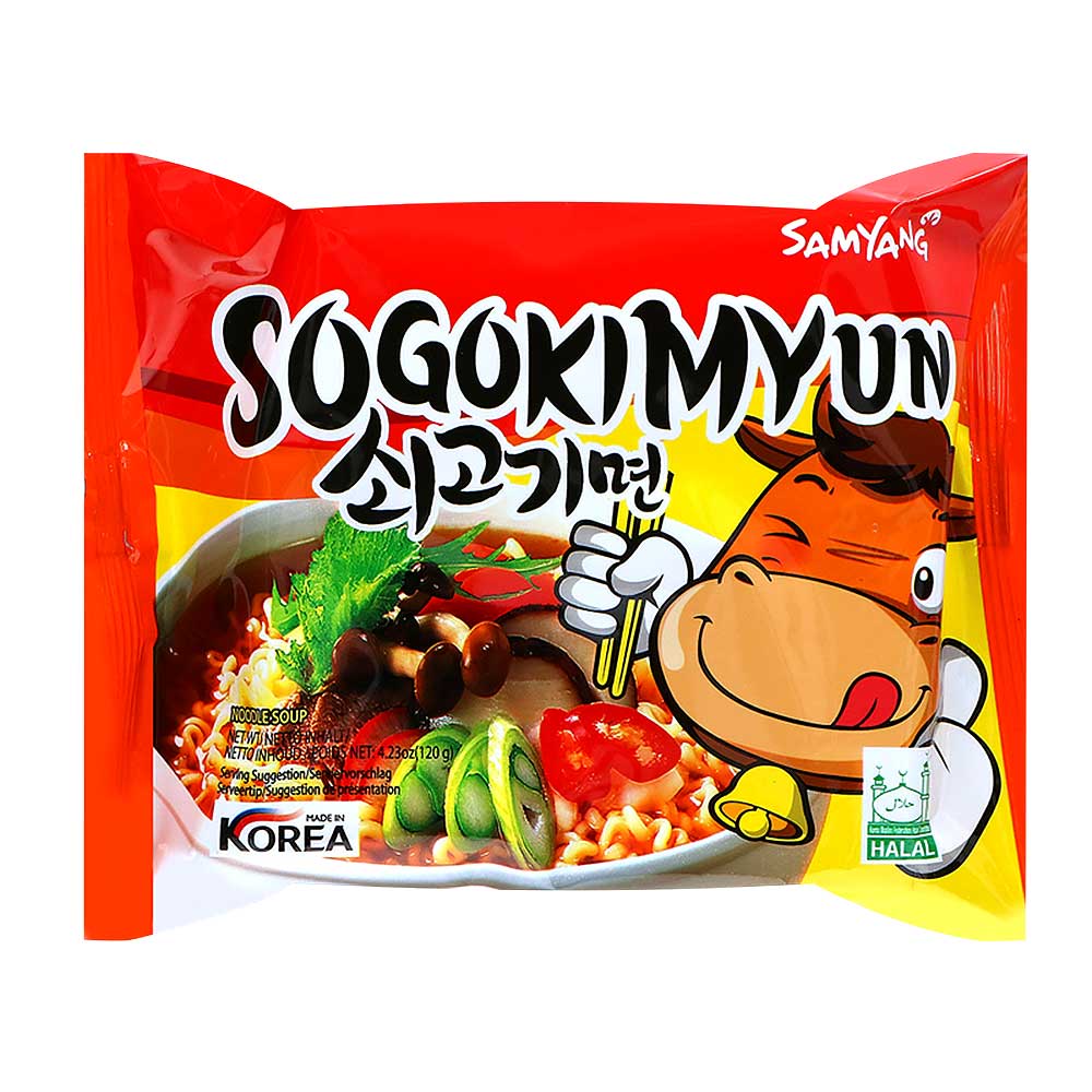 Samyang Sugukimyun marha ízű instant leves 120g