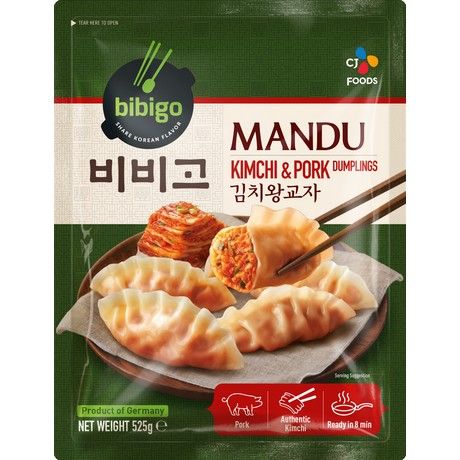 BIBIGO Druggist & Pork  Mandu Kimchi & Pork 525g