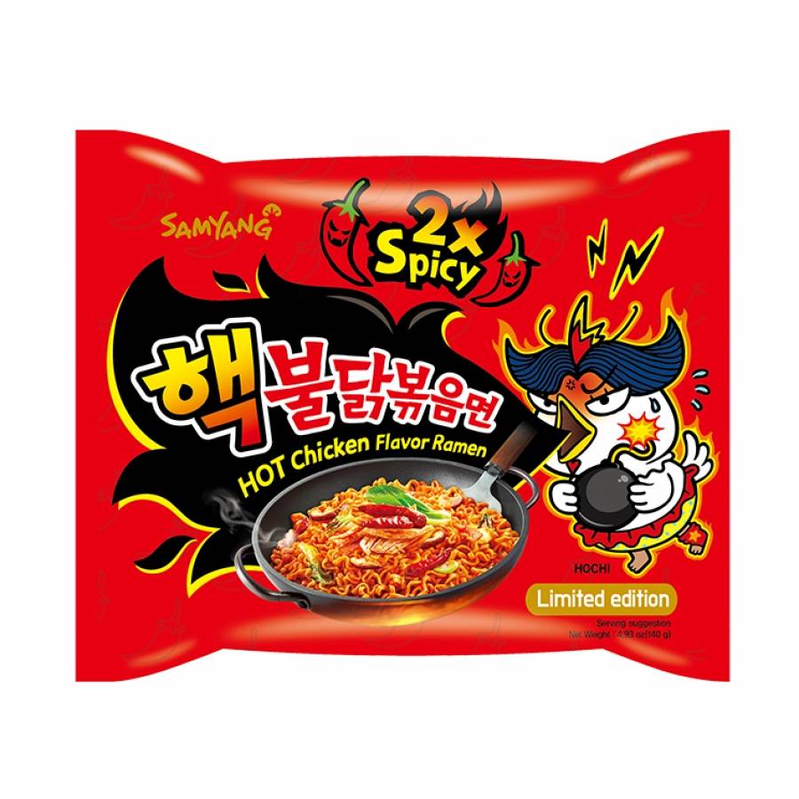 SAMYANG Buldak 2x Csípős Csirke Ízesítésű Tészta 140g