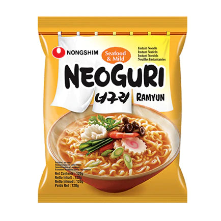Korean Nongshim NEOGURI Seafood Udon Noodles Seafood Flavor 120g