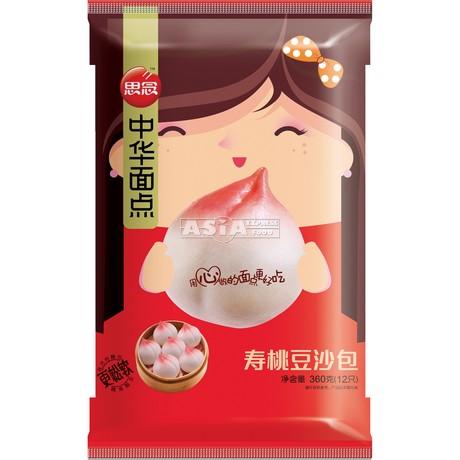 Synear Red Bean Paste Peach Bun 360g